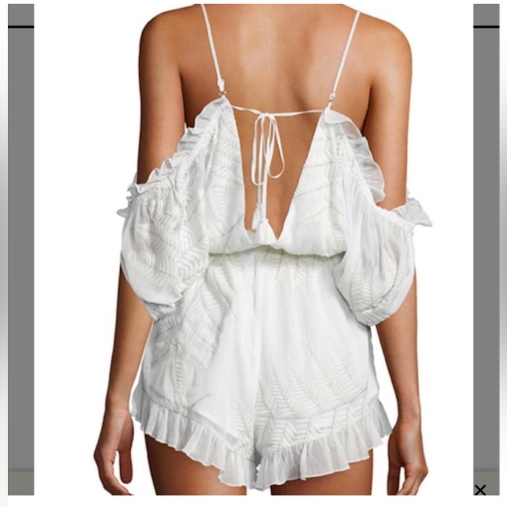 Lovers and Friends XS White Off-Shoulder Romper